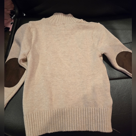 Toddlers Cream Sweater with Brown Elbow Patches. Never Worn - Picture 2 of 3